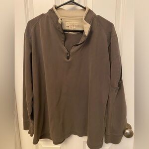 The Territory Ahead Light Brown Quarter-Zip Pullover Pima Cotton